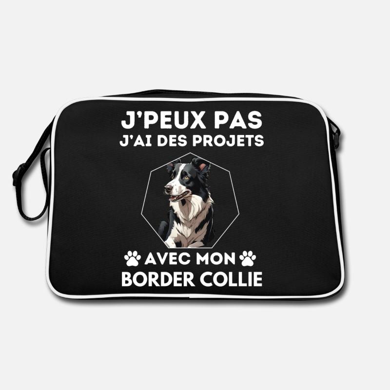 chien doux border collie 3 Sac Retro