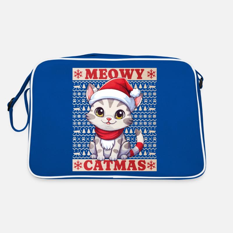Chat Noël Joyeux Miaou Catmas Laide Mignon Sac Retro