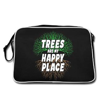 Les arbres sont mon lieu de bonheur - Sac Retro - noir/blanc - Dos