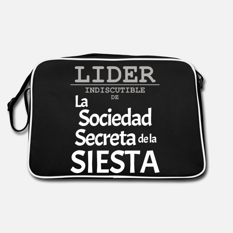CHEF de la Société Secrète de la Sieste - Sac Retro - noir/blanc