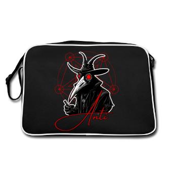 Anti Human Plague - Retro Bag - black/white - Back