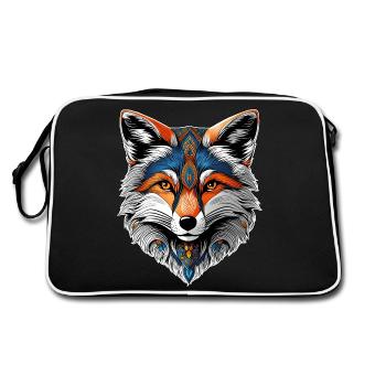 La tête d'un beau renard - Sac Retro - noir/blanc - Dos