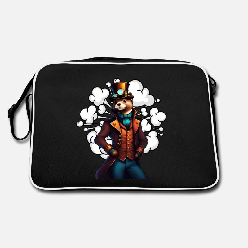 Erfindergeist Otter Steampunk Technikotter Retro Tasche