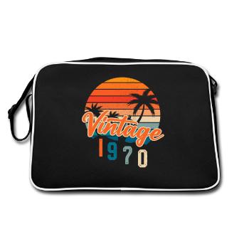 Vintage 1970 Rétro - Sac Retro - noir/blanc - Dos