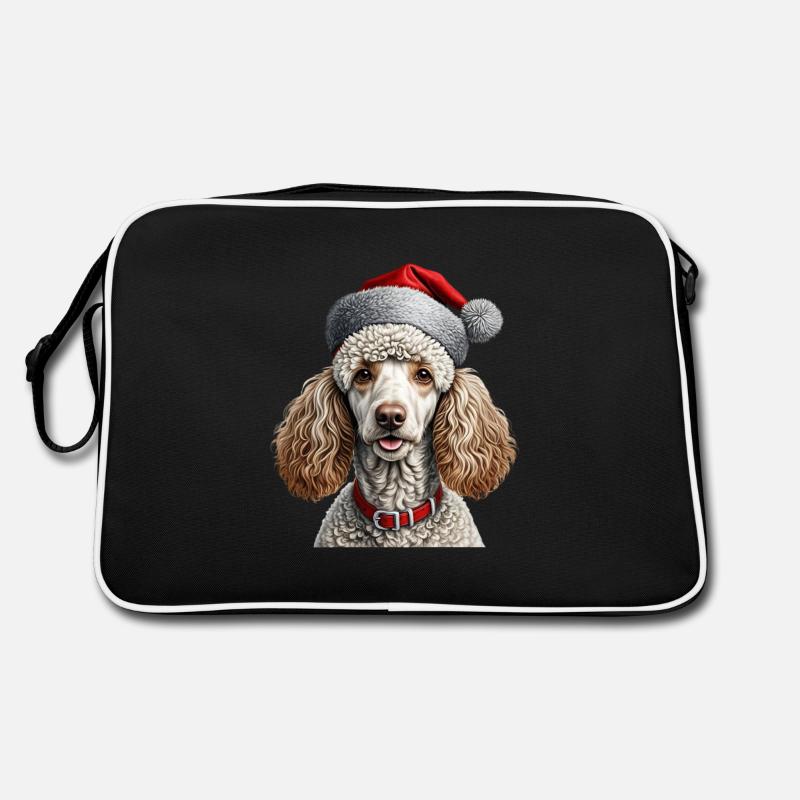 Caniche de Noël chien Sac Retro
