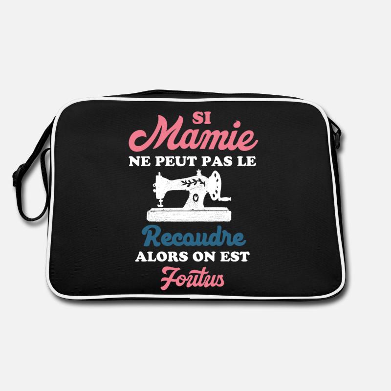 Mamie couturière - Sac Retro - noir/blanc