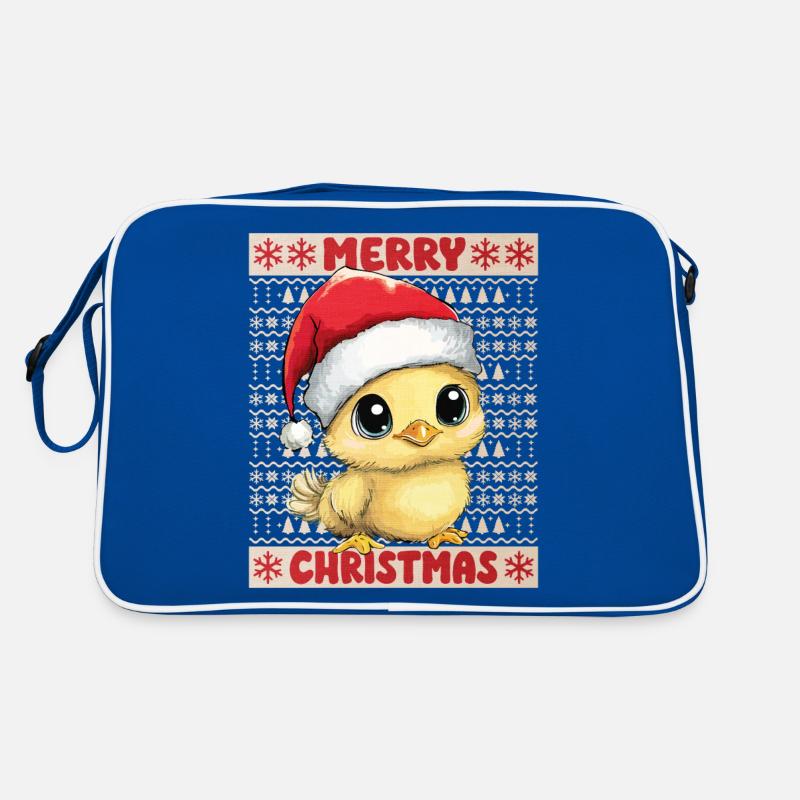 Poulet poussin moche Noël Noël mignon Sac Retro