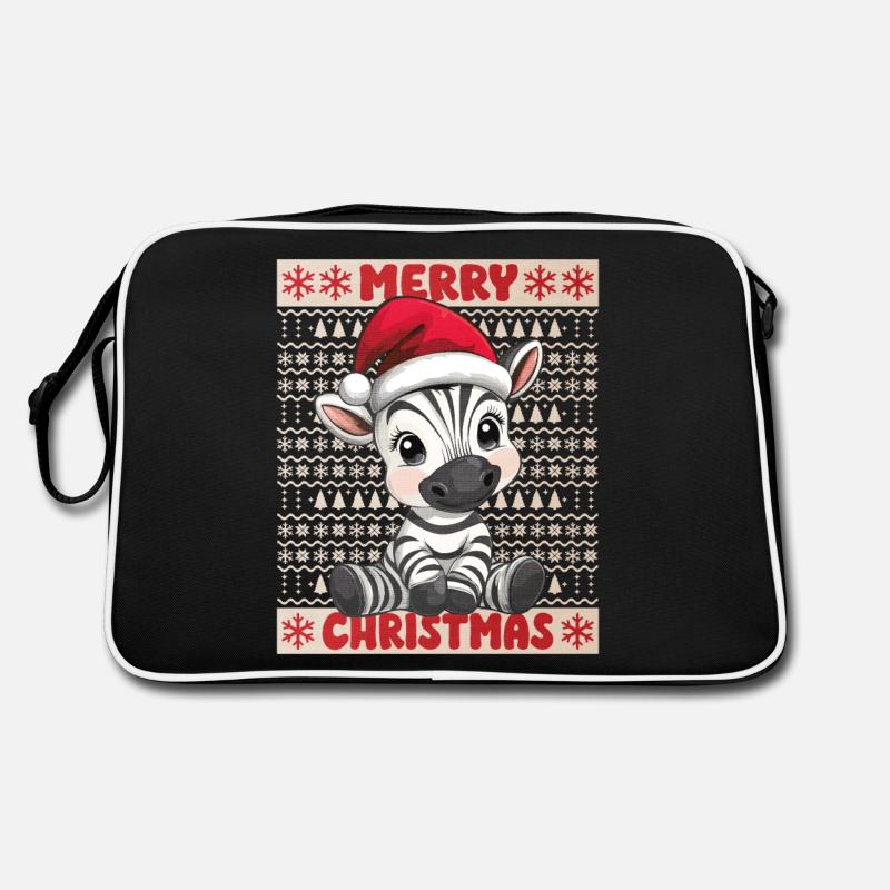 Zèbre Moche Noël Noël Mignon Mignon Sac Retro