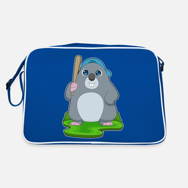 Maulwurf Baseball Baseballschläger Retro Tasche