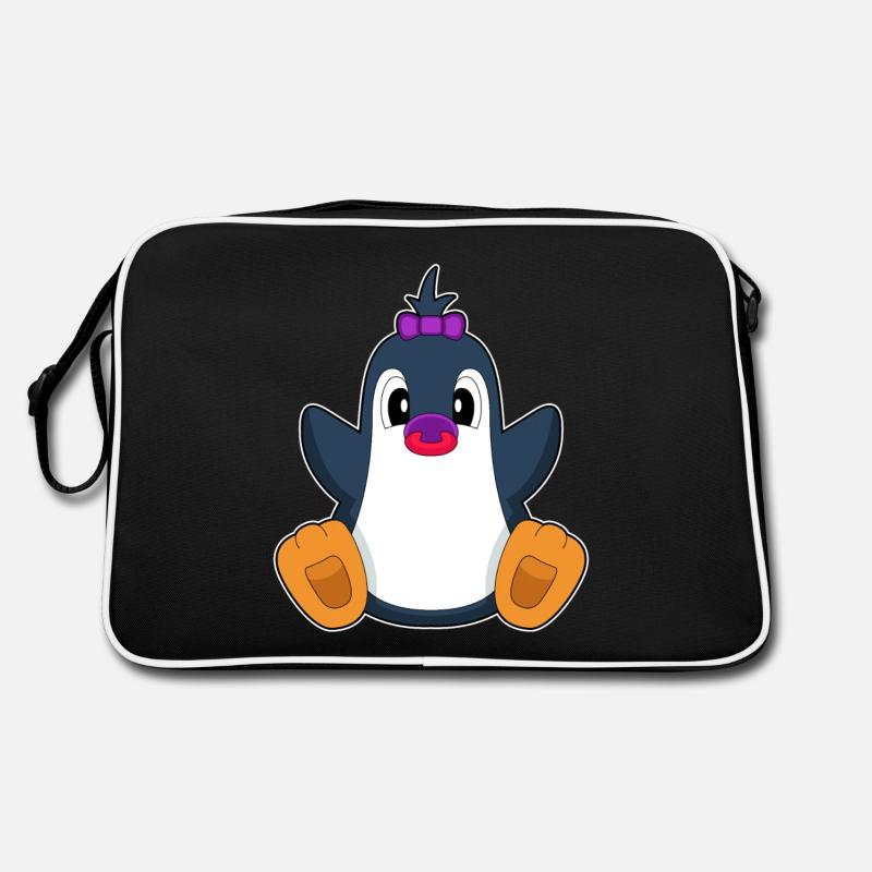 Pinguin Baby Schnuller Retro Tasche