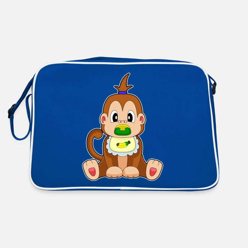 Affe Banane Schnuller Lätzchen Retro Tasche