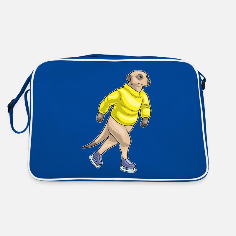Erdmännchen Eislaufen Schlittschuhe Retro Tasche