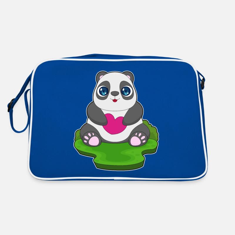 Cœur de panda Sac Retro