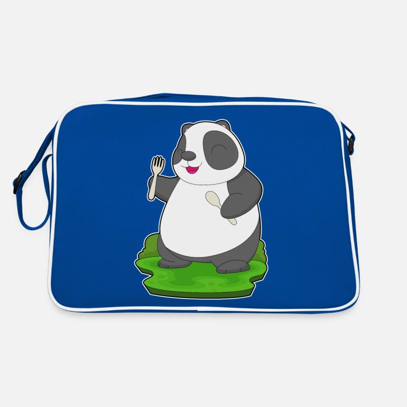 Panda Löffel Gabel Retro Tasche