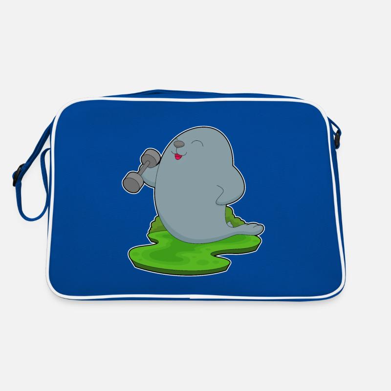 Seal Bodybuilder Haltère Sac Retro