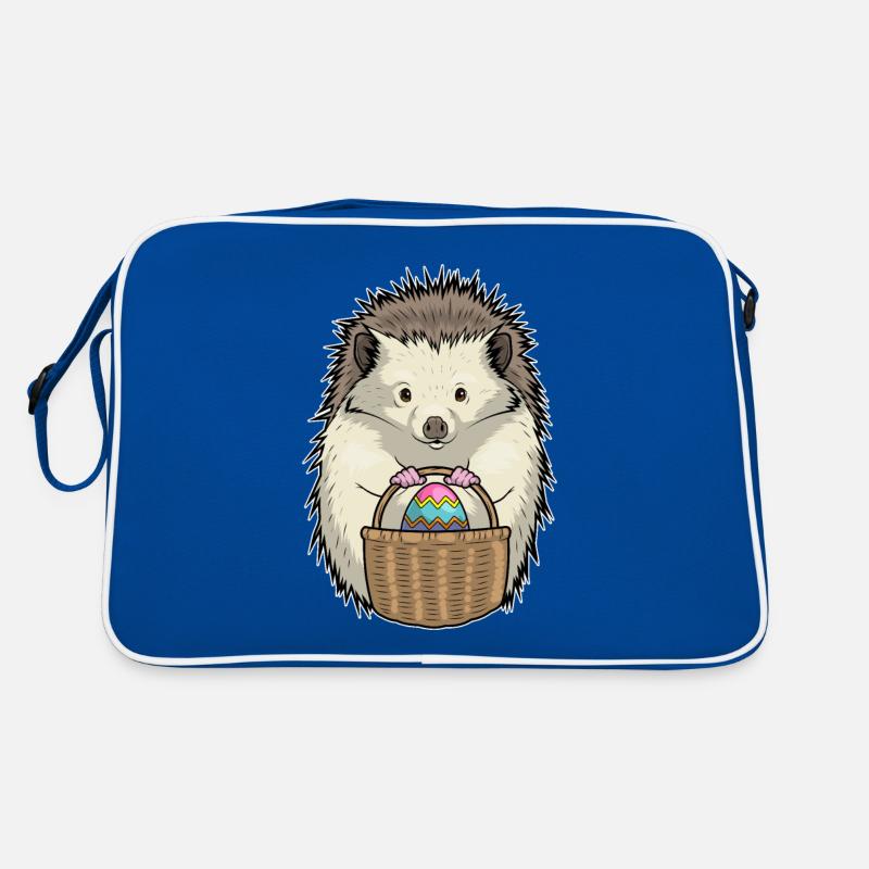Hedgehog Easter Easter Egg Basket Retro Bag