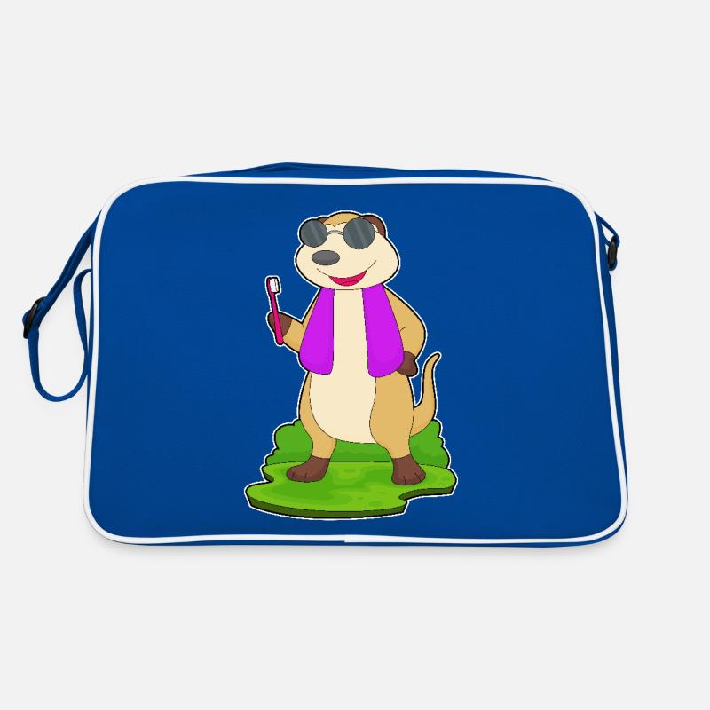 Erdmännchen Zahnbürste Retro Tasche