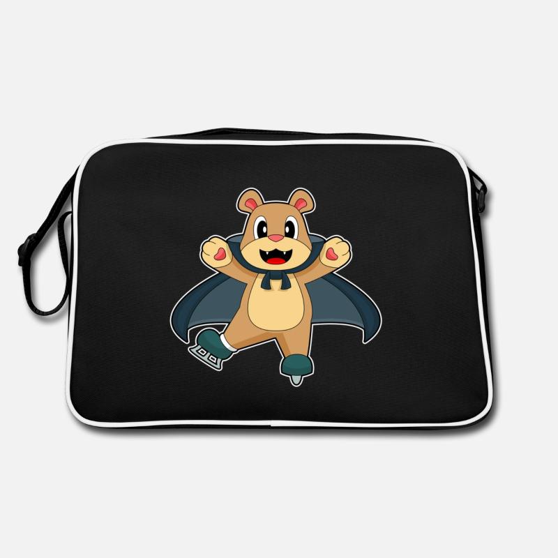 Bär Halloween Eislaufen Retro Bag