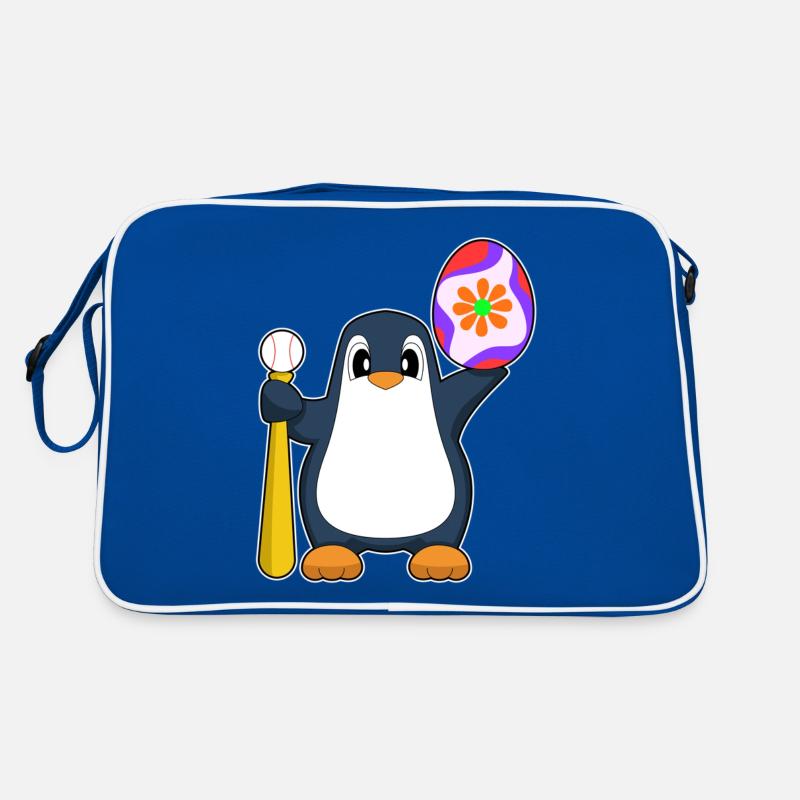 Pinguin Ostern Baseball Retro Tasche