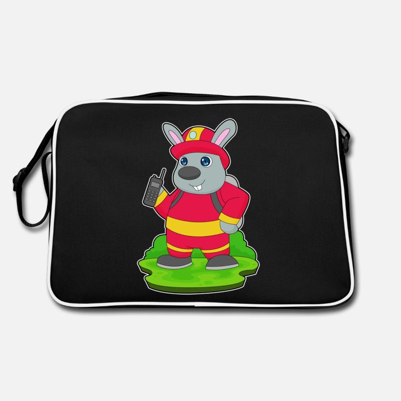Rabbit Firefighter Fire Brigade Retro Bag