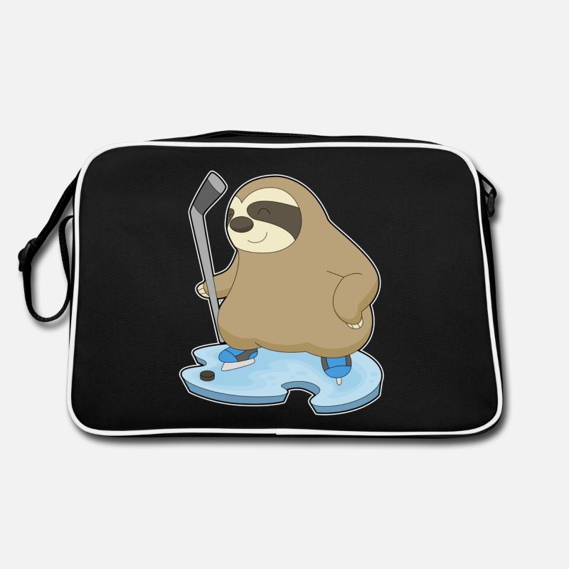 Faultier Eishockey Eishockeyschläger Retro Tasche