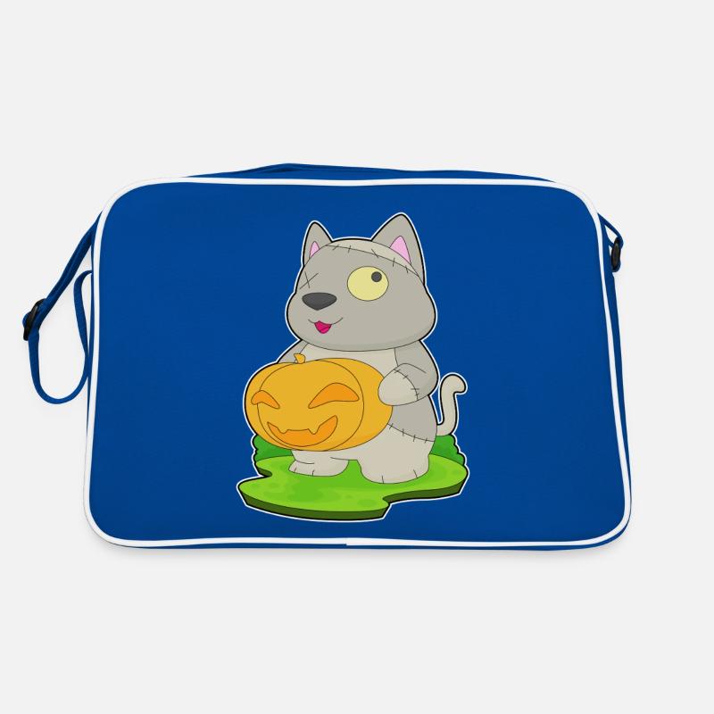 Katze Halloween Zombie Retro Tasche
