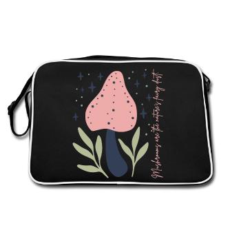 Les champignons sont la poussière de fée de la nature. Magique. - Sac Retro - noir/blanc - Dos