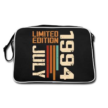Juli 1994 Geburtstagsgeschenk 1994 Juli 1994 - Retro Tasche - Schwarz/Weiß - Hinten