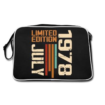 July 1978 Birthday Gift 1978 July 1978 - Retro Bag - black/white - Back