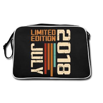 Juli 2018 Geburtstagsgeschenk 2018 Juli 2018 - Retro Tasche - Schwarz/Weiß - Hinten