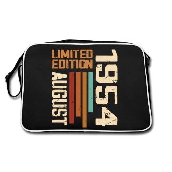 Aout 1954 Cadeau Anniversaire Août 1954 August - Sac Retro - noir/blanc - Dos