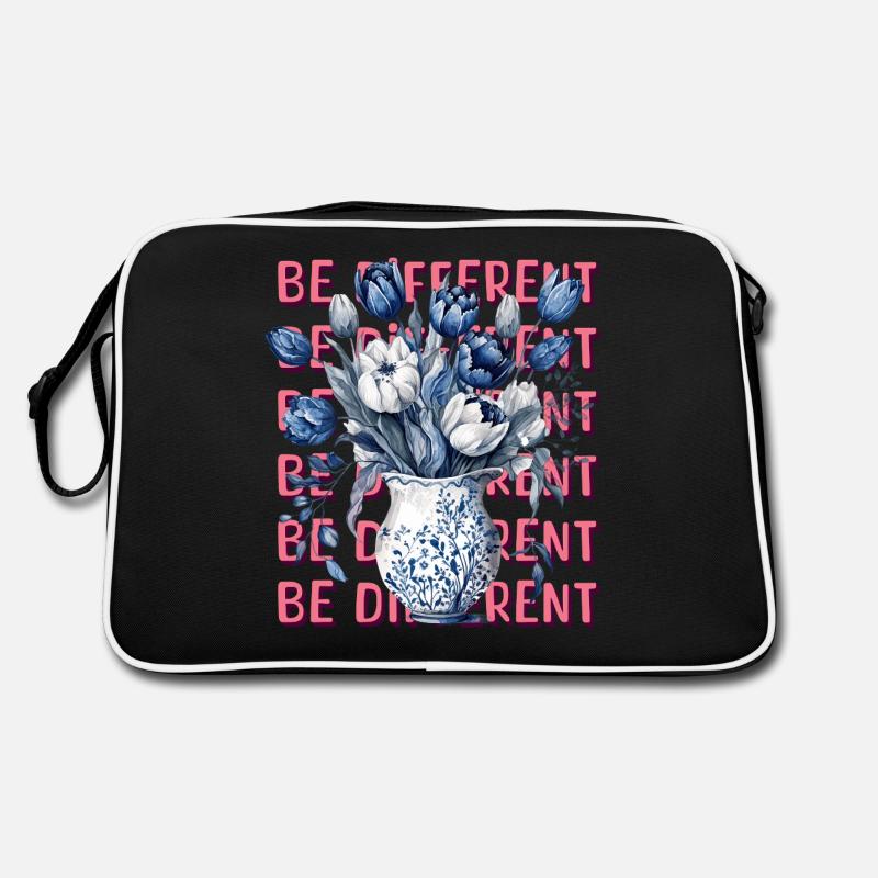 Soyez différent – Tulipes bleues et positivité Sac Retro