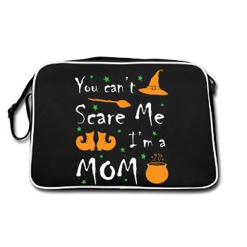 You Cant Scare Me I Am Mom - Retro Bag - black/white - Back