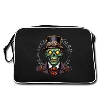 Halloween Steampunk Zombie - Sac Retro - noir/blanc - Dos