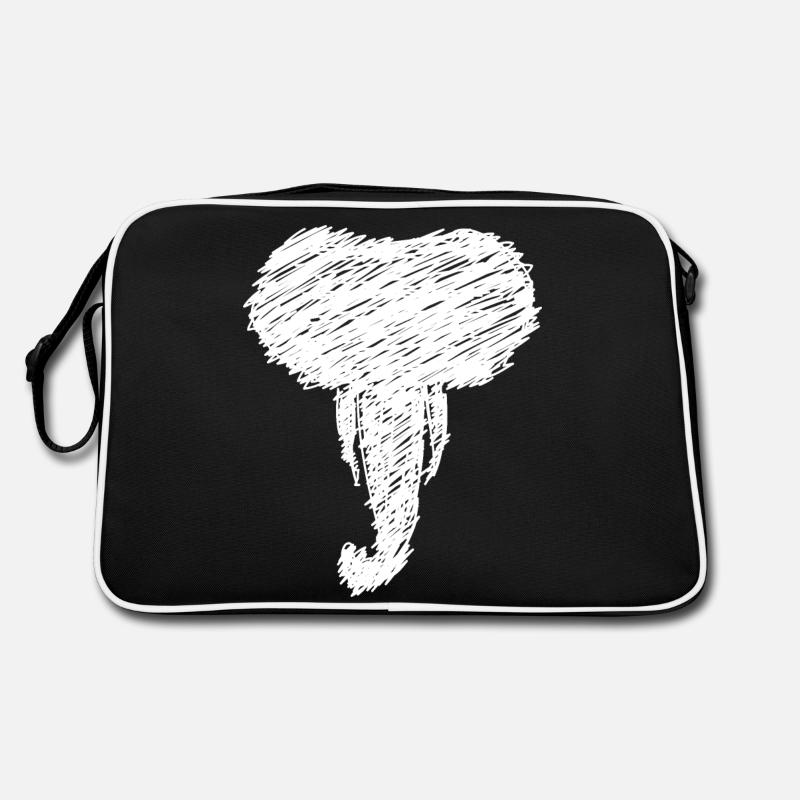 Elephant Drawing Art Gift Retro Bag