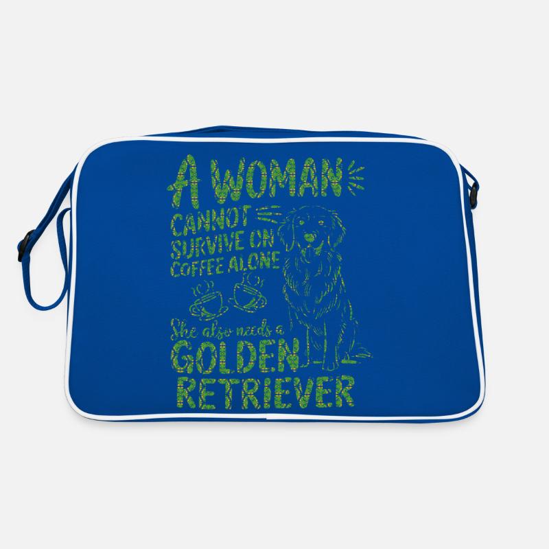 A Woman Cannot Survive On Coffee She Needs A dog Retro Bag