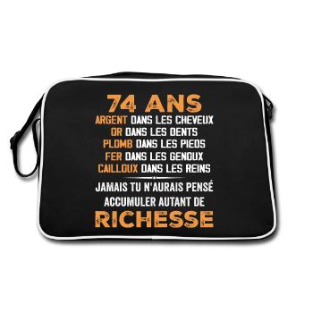 54 Years Old Funny Birthday Gift 54 Years Old Gift - Retro Bag - black/white - Back