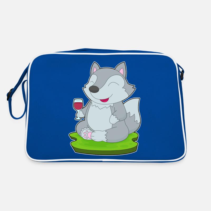 Wolf Rotwein Retro Tasche