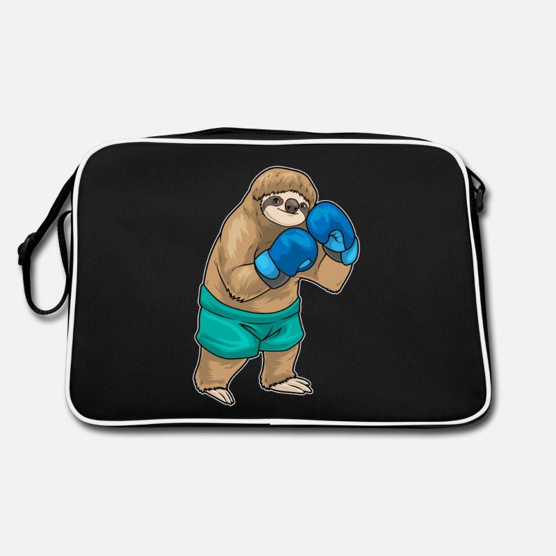 Faultier Boxer Boxhandschuhe Boxen Retro Tasche