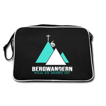 mountain hiking ferrata climbing alpine mountaineering climbing - Retro Bag - black/white - Back