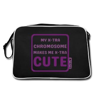 Down syndrome - X-tra Cute - mallow - Retro Bag - black/white - Back