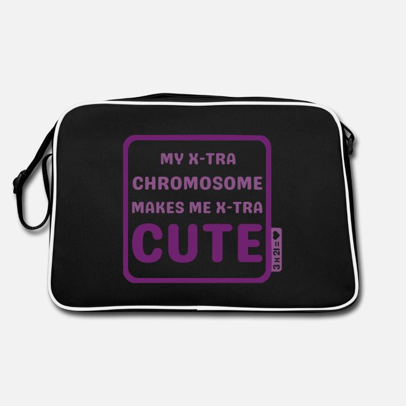 Syndrome de Down - X-tra Cute - mauve - Sac Retro - noir/blanc