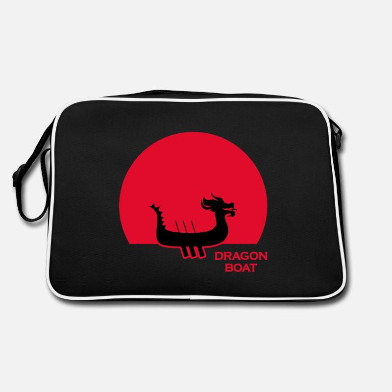 drachenboot chinesisches drachenbootfahrer Retro Tasche