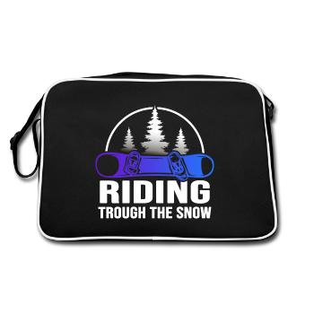 Snowboard Snowboard Word Freestyle Snowboarder - Sac Retro - noir/blanc - Dos