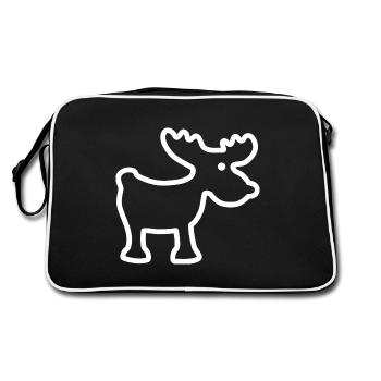 Orignal mignon - contour blanc - Sac Retro - noir/blanc - Dos
