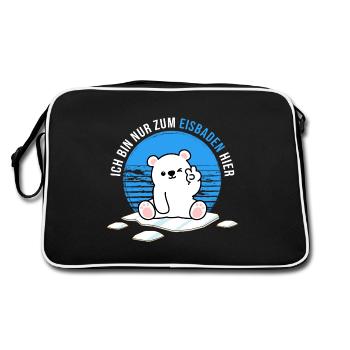 Baths Winter Baths Polar Bear Bathing - Retro Bag - black/white - Back