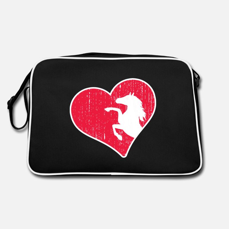 Pferd voltegieren Reitstunde Pferdestall Retro Tasche