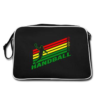 Handball Handball Fan Jump Throw Joueur de handball - Sac Retro - noir/blanc - Dos