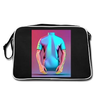 Pouvoir éthéré : Muscles holographiques - Sac Retro - noir/blanc - Dos