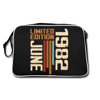 Juin 1982 Cadeau anniversaire Juin 1982 Rétro 1982 - Sac Retro - noir/blanc - Dos